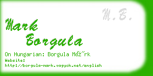 mark borgula business card